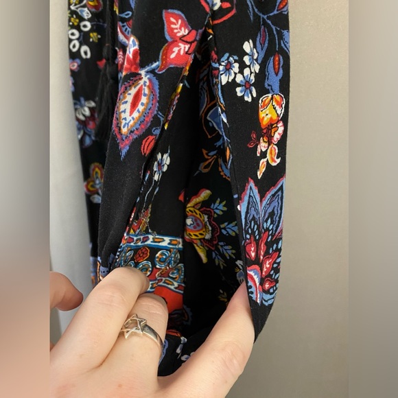 Navy and pink floral patterned dress - Picture 2 of 7